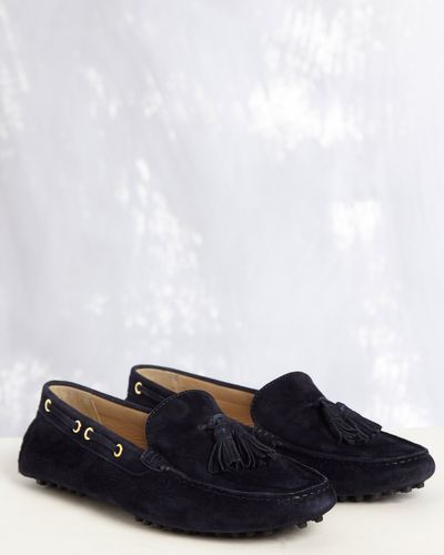 Paul Costelloe Living Studio Suede Boat Loafers thumbnail