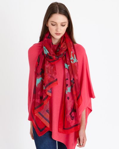 Paul Costelloe Living Studio Distorted Floral Scarf thumbnail