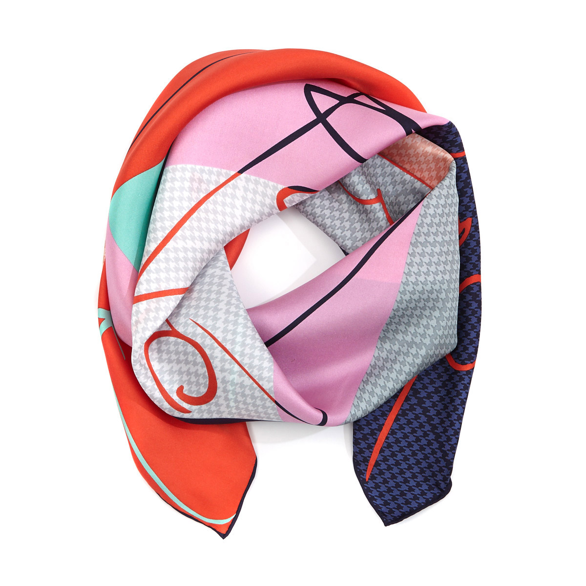 Dunnes Stores | Pink Paul Costelloe Living Studio Square Silk Scarf