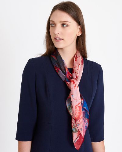 Paul Costelloe Living Studio Red Floral Scarf thumbnail