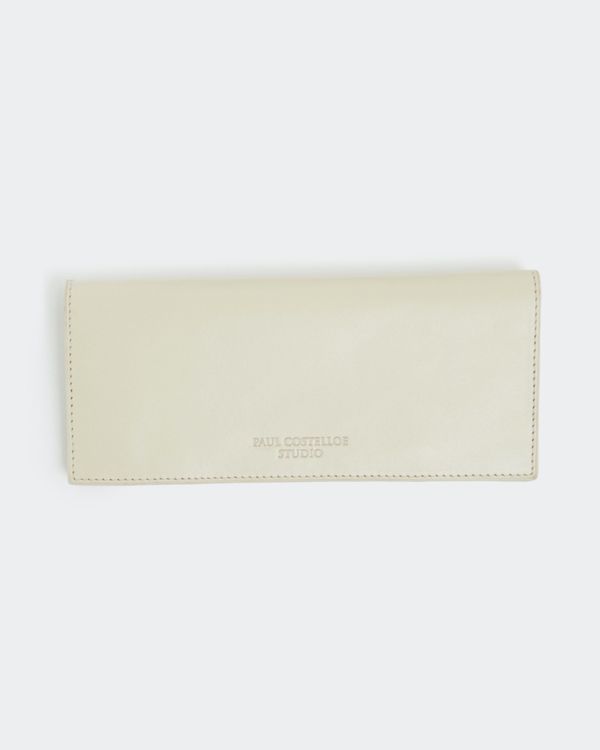 Paul Costelloe Studio Leather Wallet in Cream