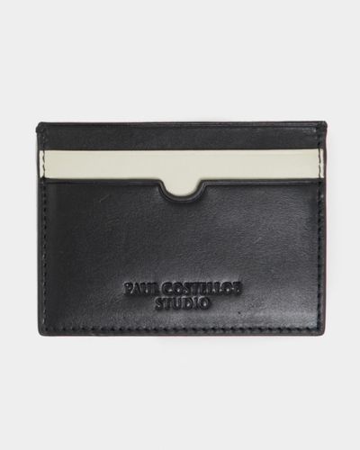 Paul Costelloe Studio Leather Card Holder in Monochrome