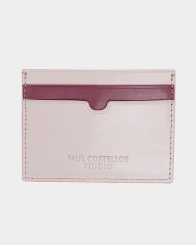 Paul Costelloe Studio Leather Card Holder in Pink