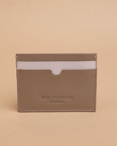 Paul Costelloe Studio Leather Card Holder in Mink