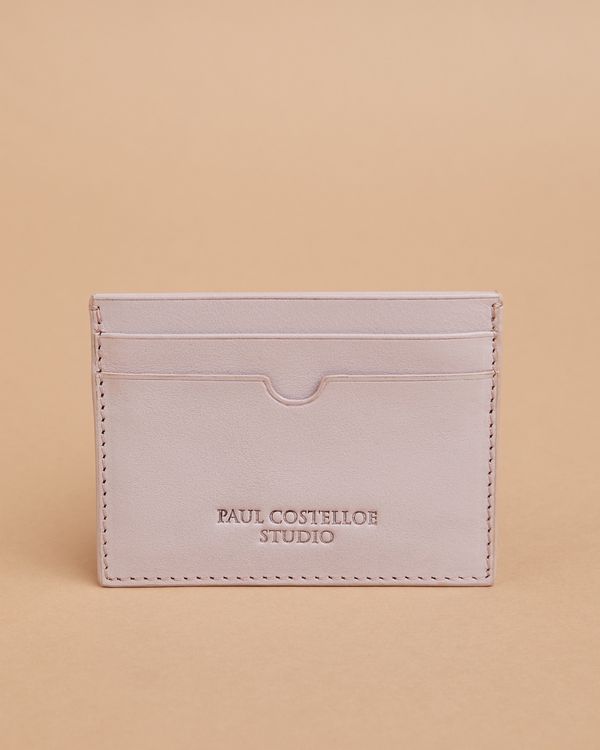 Paul Costelloe Studio Leather Card Holder in Blush