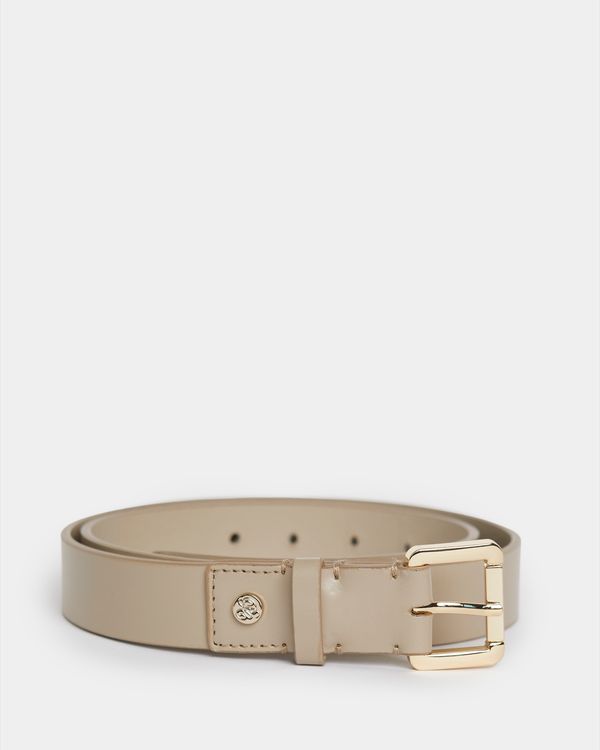 Dunnes Stores | Taupe Paul Costelloe Living Studio Taupe Leather Belt
