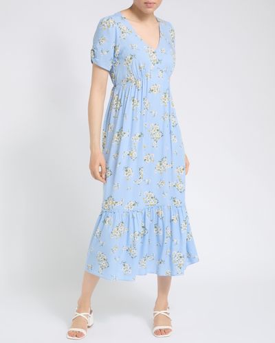 Retro Floral Print Dress