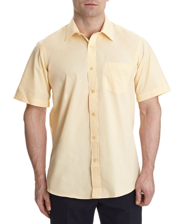 Regular Fit Short-Sleeved Cotton Rich Shirt