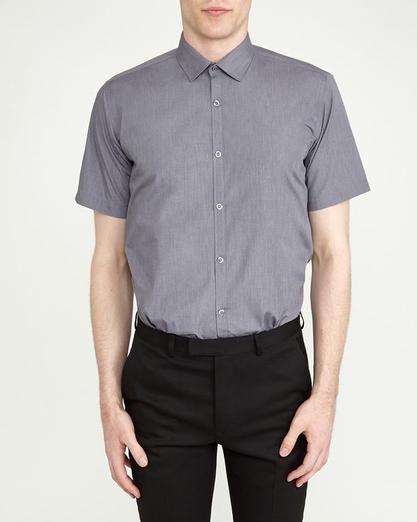 Short-Sleeved Slim Fit School Shirt - Pack Of 2