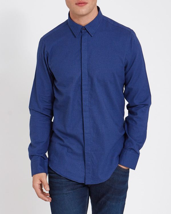 Slim Fit Long-Sleeved Lightweight Flannel Shirt