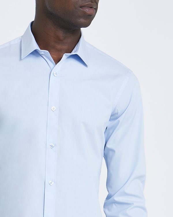 Slim Fit Long-Sleeved Cotton Rich Shirt