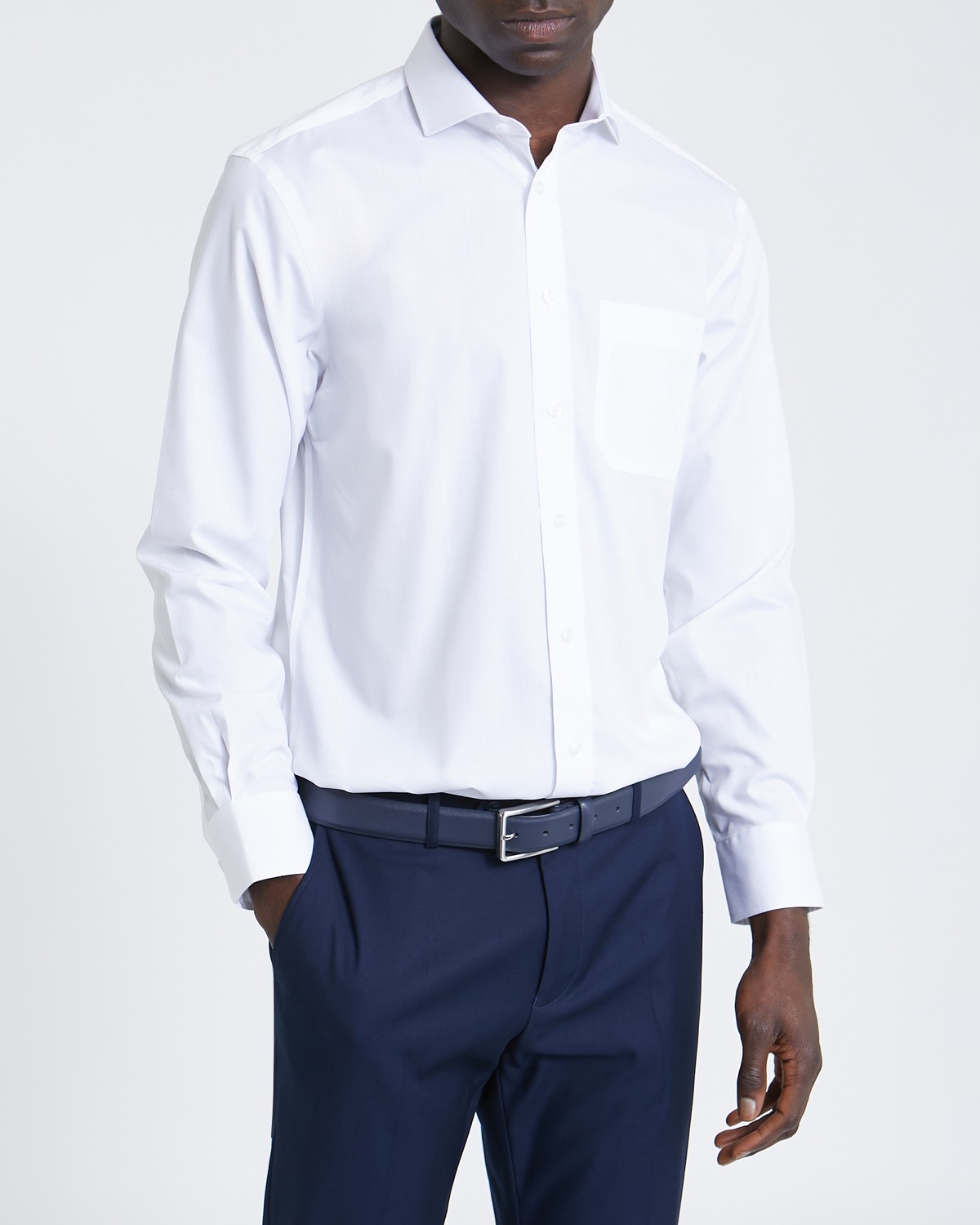 Dunnes Stores | White Regular Fit Non Iron Cutaway Collar Shirt