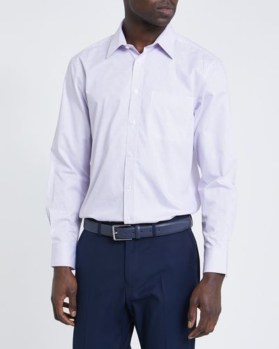 Dunnes Stores | Lilac Regular Fit Non Iron Shirt