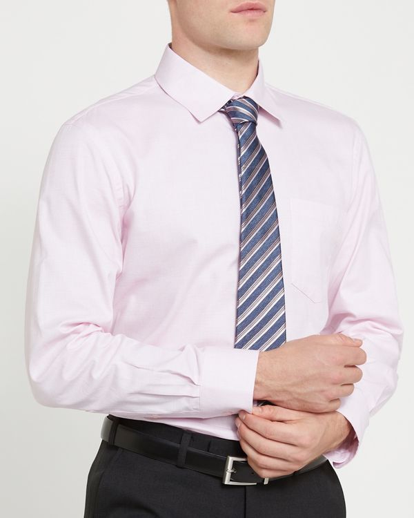 Jack Victor Men's Plaid Cotton Dress Shirt in Pink