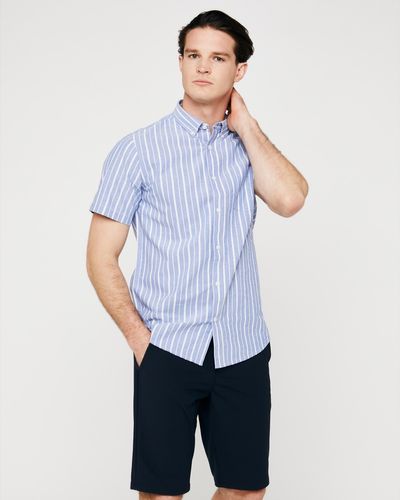 Regular Fit Short-Sleeved Oxford Stripe Shirt thumbnail