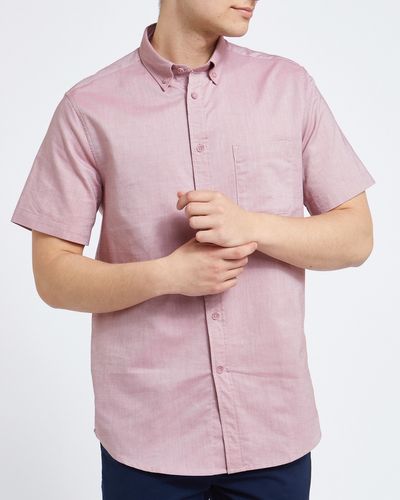 Regular Fit Short-Sleeved Oxford Solid Shirt thumbnail