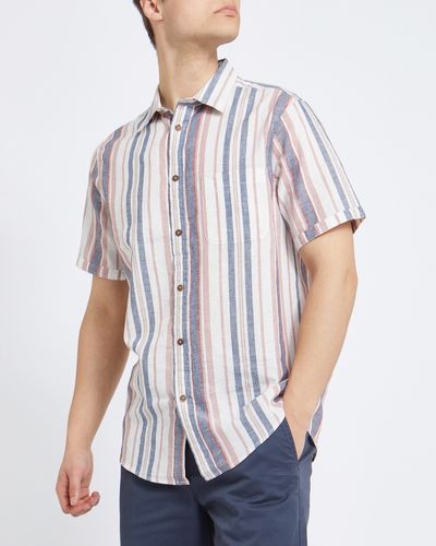 Regular Fit Linen Blend Short-Sleeved Shirt thumbnail