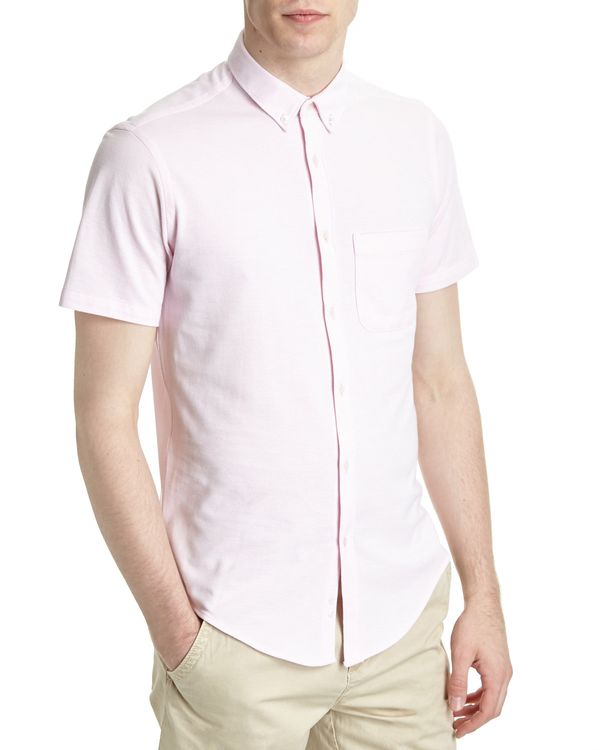 Short-Sleeved Cotton Pique Shirt