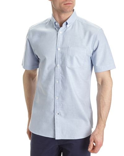 Regular Fit Short-Sleeved Solid Oxford Shirt thumbnail