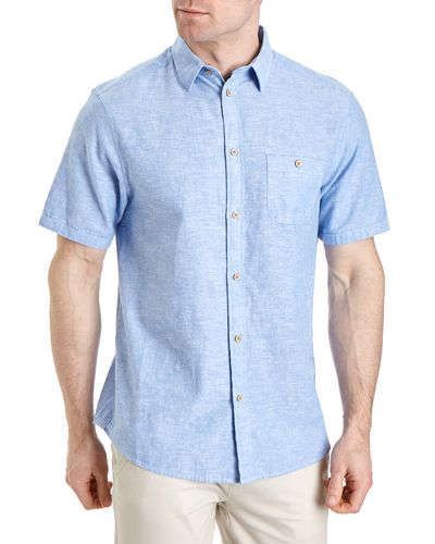 Regular Fit Linen Blend Solid Short Sleeve Shirt thumbnail