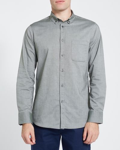 Slim Fit Long-Sleeved Oxford Shirt