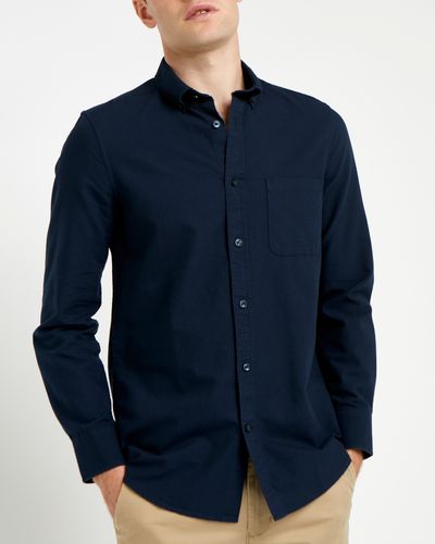 Slim Fit Long-Sleeved Cotton Oxford Shirt thumbnail