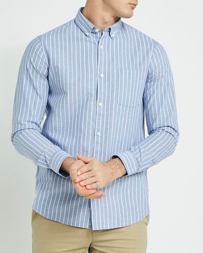 Slim Long-Sleeved Oxford Stripe Shirt thumbnail