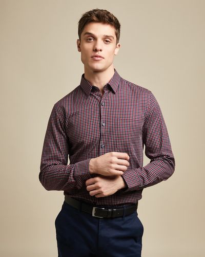 Luxury Check Shirt With Stretch thumbnail