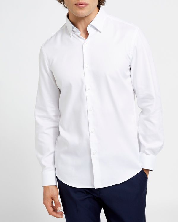 Dunnes Stores | White Slim Fit Luxury Shirt