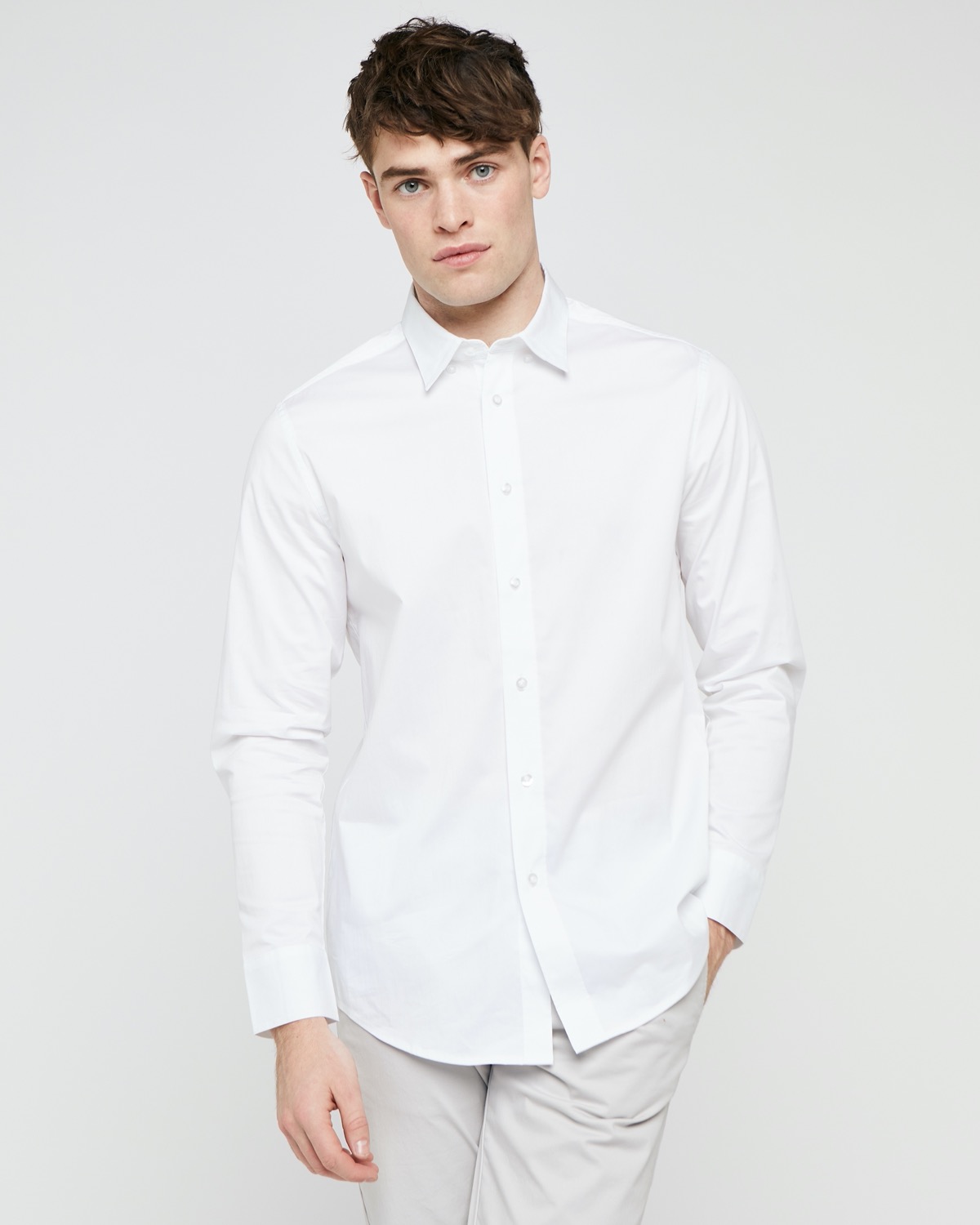 Dunnes Stores | White Smart Comfort Stretch Shirt