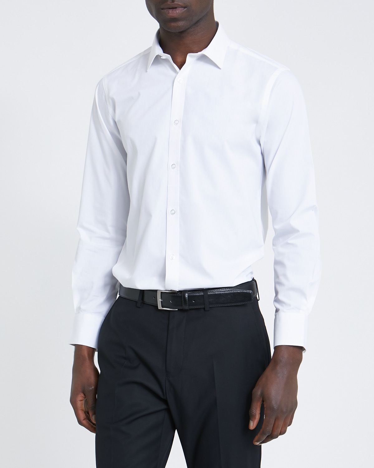 Dunnes Stores | White Slim Fit Design Shirt and Tie set