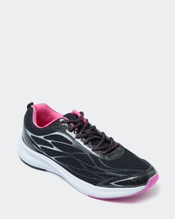 Sporty Black And Pink Trainer