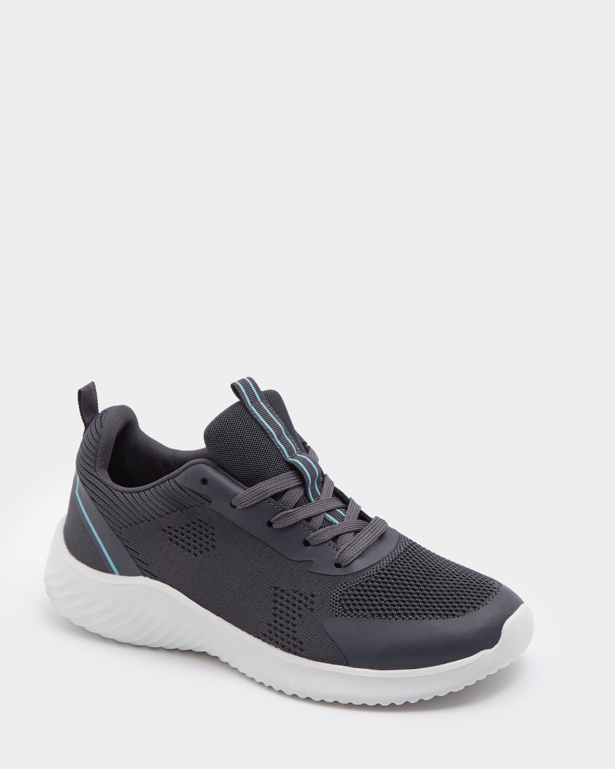 Dunnes Stores | Charcoal Knitted Lace Up Trainers