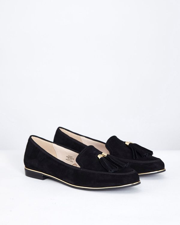 Gallery Suede Loafer With Tassel Trim