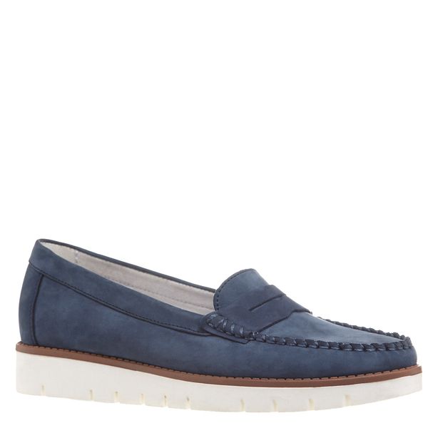 Dunnes Stores | Denim Comfort Bliss Leather Moccasins