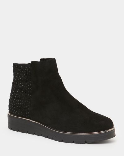 Suede Bead Back Boot