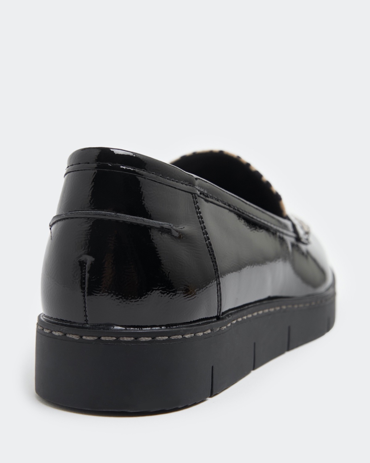 Dunnes Stores  Black-patent Comfort Bliss Patent Tab Loafer