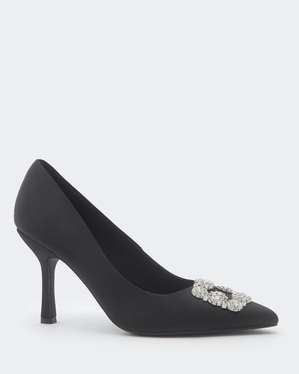 Dunnes Stores | Black Jewel Trim Heels