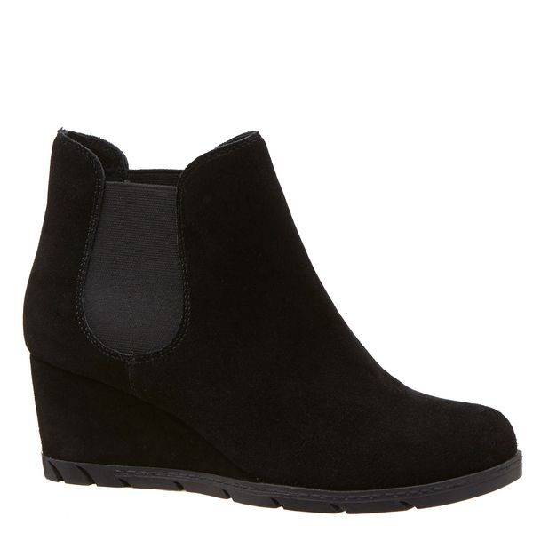 Suede Wedge Ankle Boot