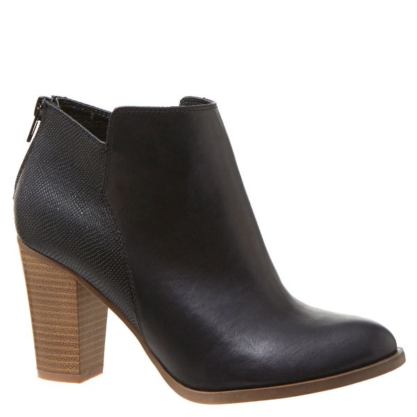 Contrast Back Ankle Boots