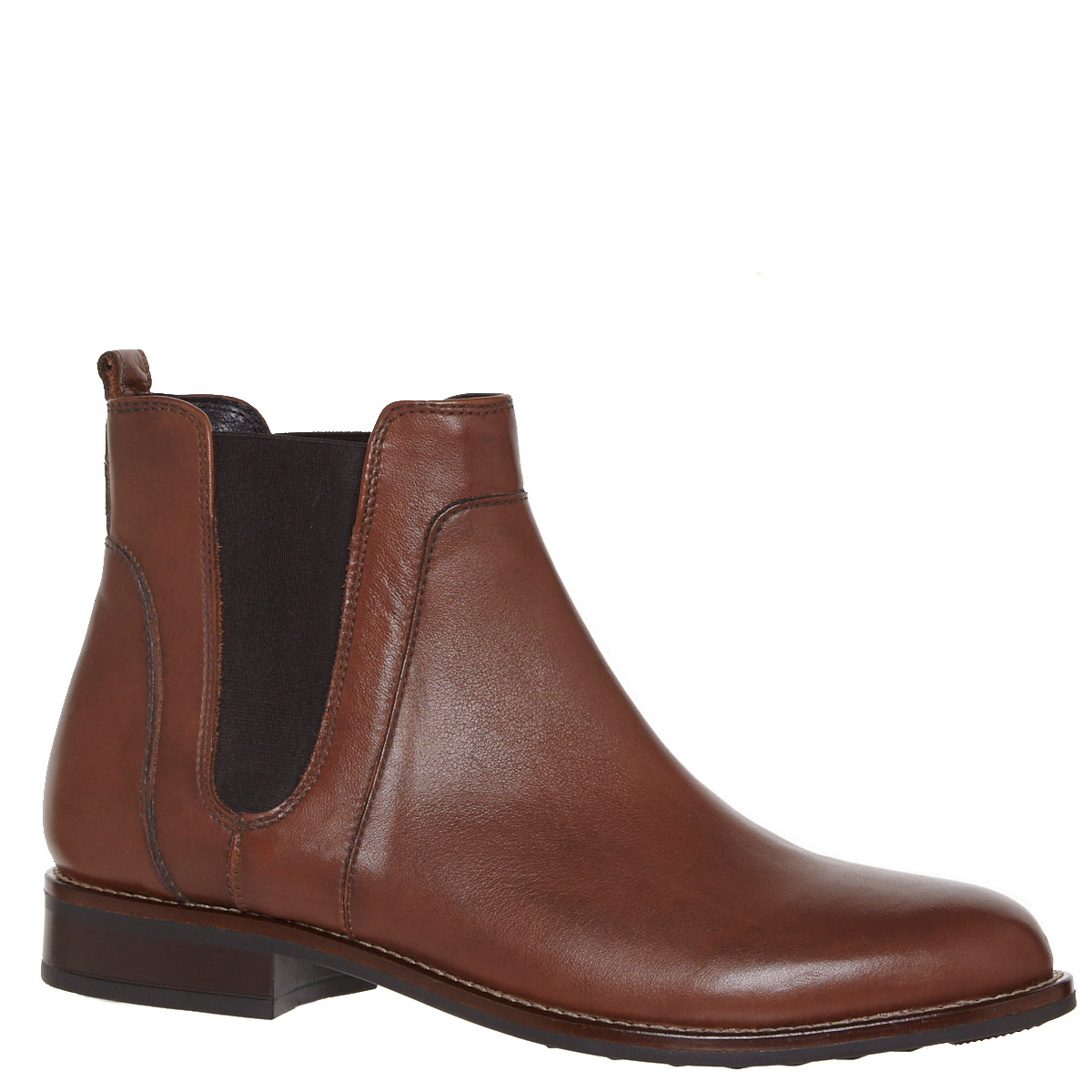 Tan Leather Chelsea Ankle Boots