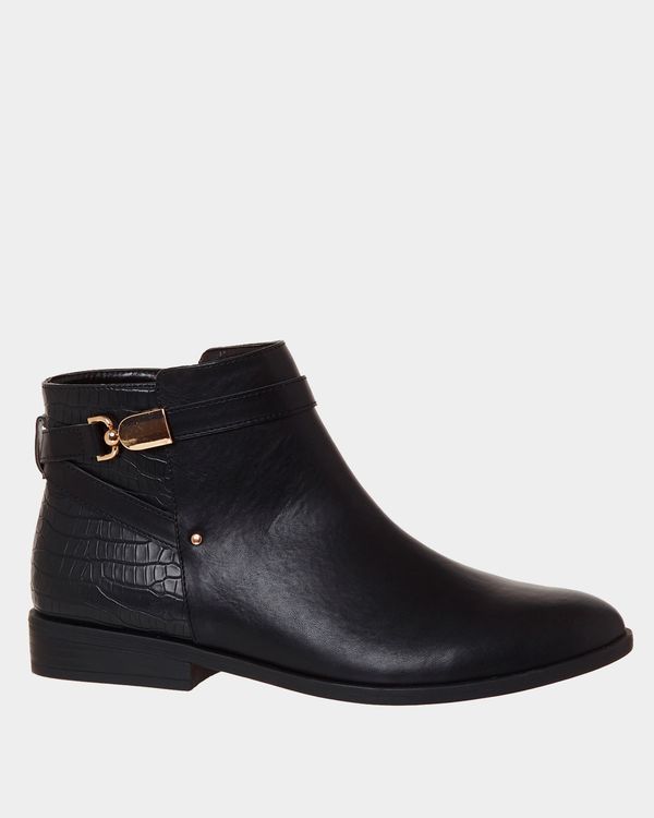 Croc Back Ankle Boots