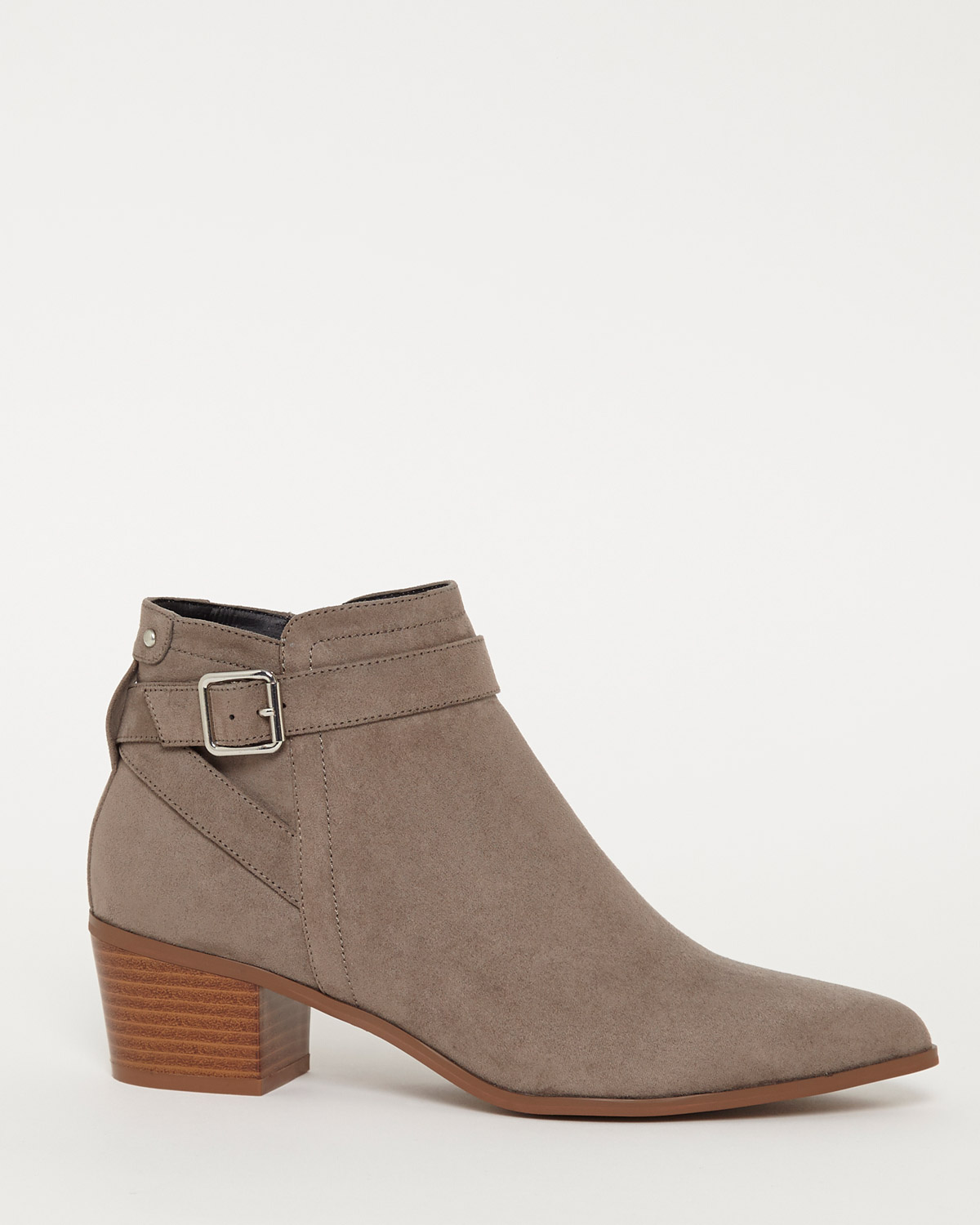 Dunnes Stores | Grey Buckle Strap Ankle Boots