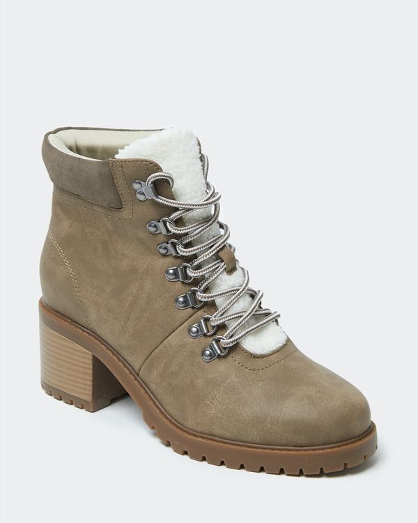 Dunnes Stores | Taupe Sherpa Heel Hiking Boot
