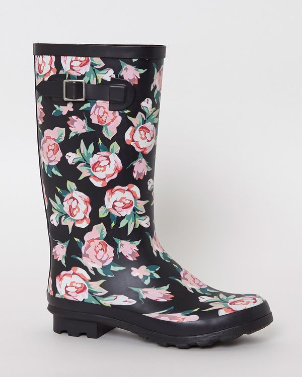 Floral Rubber Knee High Wellie