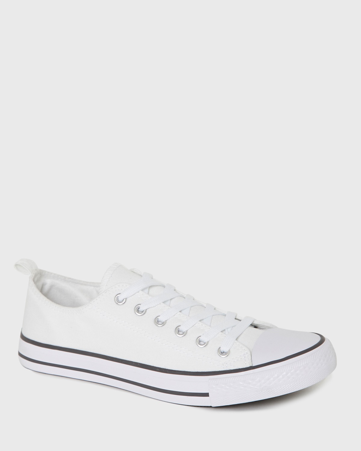 Dunnes Stores | White Canvas Toe Cap Shoes