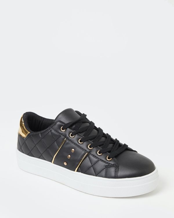 black and gold casual shoes