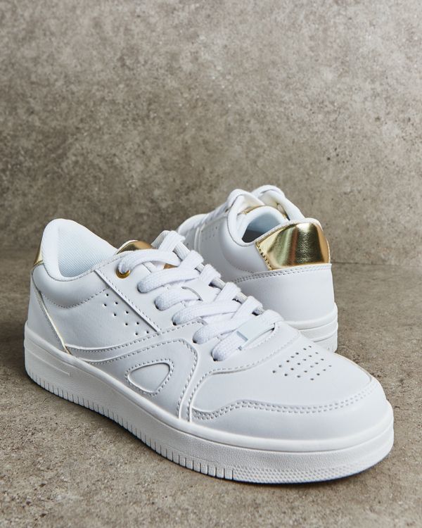 Fashion Trainers With Gold Detail