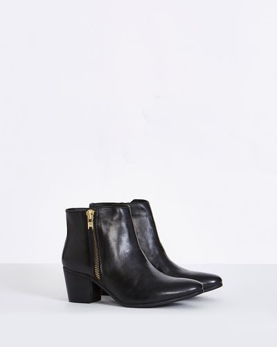 Gallery Leather Side Zip Ankle Boots thumbnail