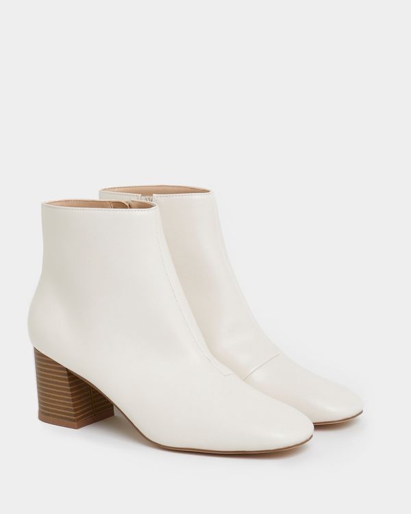 Dunnes Stores | Cream Gallery Wooden Heel Boots